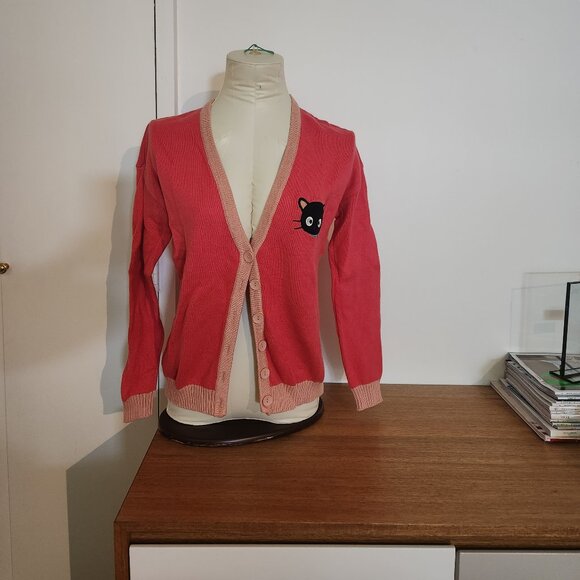 2011 Forever 21 Hello Kitty Chococat Sanrio Cardigan size Small - Picture 1 of 10